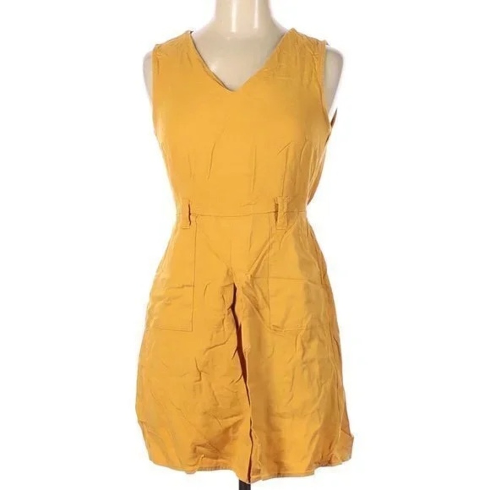 Monteau Asymmetrical Yellow Wrap Sundress